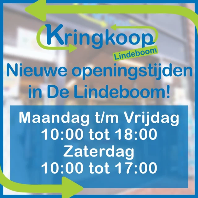 Onze kledingwinkel in De Lindeboom heeft sinds kort ruimere openingstijden! Vanaf nu kunt u doordeweeks tot 18:00 bij ons terecht.